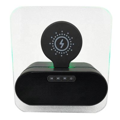 China Digita 10W Wireless Fast Charger Dolby Speaker With Handsfree RGB Light TF FM USB Radio for sale