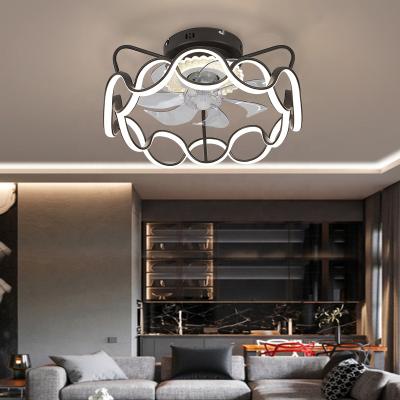 China Modern Custom Design Living Room Household Ceiling Lamp Modern Ring LED Ceiling Fan Light for sale