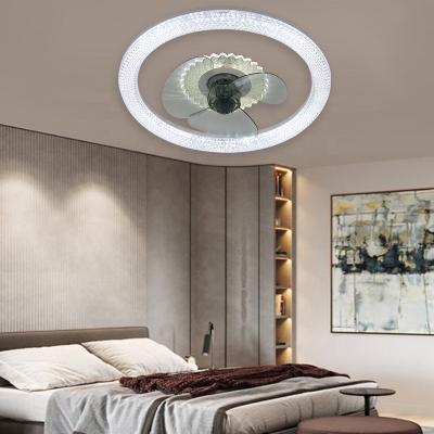 China Nordic Simple Modern Ceiling Integrated Ceiling Fan Lamp Europe Bedroom Ceiling Fan Lamp Dining Room Fan Lamp With Light for sale