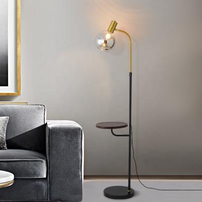 China New Design LED*1 Customized Modern Glass Home Bedroom Floor Lamp Hotel Standing Light for sale