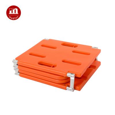 China Foldable ESP-X1A6M Portable Melamine Spine Four Panel Foldable Spine Stretcher Foldable Times Injured Panel for sale