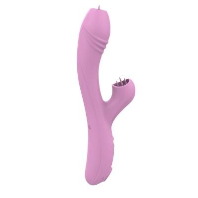 China Medical Grade Silicone and ABS Onedo Silicon Sex Toy G Spot Vibrator Female Tongue Add Clitoral Sex Toy Massager Vibrator Suck Vibrator for sale