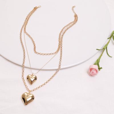 China FASHIONABLE Multilayer Female Personality Love Fashion Necklace Central Institute of Statistics Creative Clavicle Chain for sale