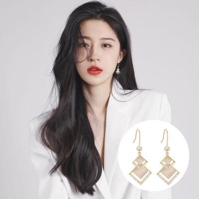 China Overseas new FASHION geometric opal earrings personalized earring fashion 925 silver women's hook earrings for sale