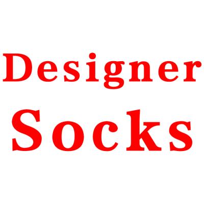 China Factory wholesale famous designer breathable brand letter pattern all-match cotton crew socks luxury women's name socks for sale