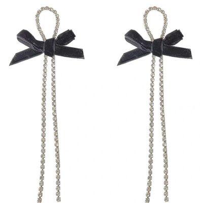 China Hot sale punk black creative ladies' long tassel diamond earrings earrings wholesale for sale