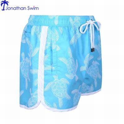 China Breathable Mens Breathable Board Shorts Custom Swimwear Swim Trunks With Mesh Lining With Recycle Polyester Fabric for sale