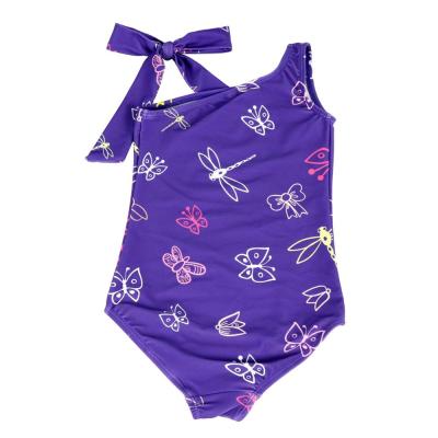 China Customization Shoulder Design Baby Child Kids Swimsuit Anti-UV One Printing Swimwear for sale