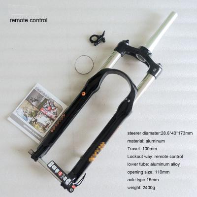 China Mountain Bikes Bicycle Air Fork 27.5 MTB Mountain Bike Suspension Through Axle Fork Bicycle Part Remote Control Bicycle Fork for sale