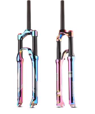 China 29er Inch Vacuum Mountain Bikes Rainbow 27.5 Supension Plating MTB Travel 120mm Air Front Fork Mountain Bike Bicycle Fork for sale