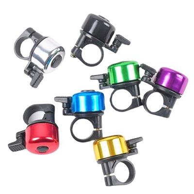 China High Quality Aluminum Alloy + Plastic Bicycle Parts Silver Black Sound Bells Mini Sound Crisp Loud Melodious Mountain Bike Bell Road Bicycle Bell for sale