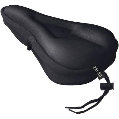 China Water&Dust Resistant Cover Single Gel Bicycle Seat Bicycle Saddle Cushion Black Soft Bike Seat for sale