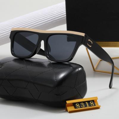 China Square Brand Fashionable Ladies Wear High End Designer Sunglasses With Metal Printed Logo for sale