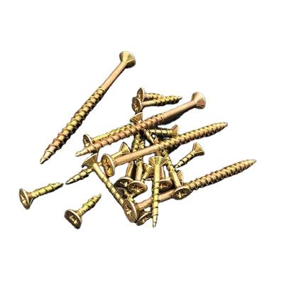 China Type 17 custom yellow galvanized, specializing in the production of self tapping particleboard screws and lath screws for sale