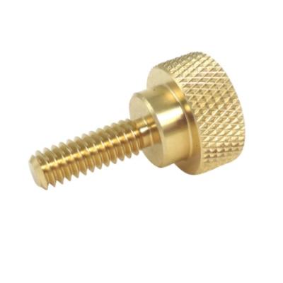 China M6 M8 M10 custom alloy Flat Head Knurled thumb screw brass thumb screw shoulder plastic thumb screw for sale