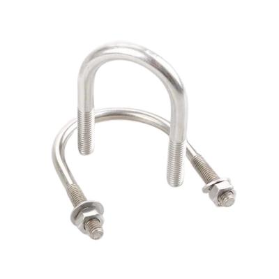 China M4 M8 M12 custom titanium u bolt galvanized square u bolt stainless steel u-bolt pipe clamp for sale