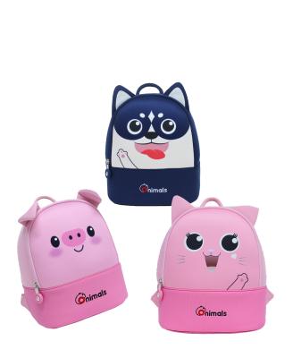 China RTS Waterproof Animal Design Neoprene Bag Infant Kids Backpack Kid Toddler School Bag Kindergarten for sale