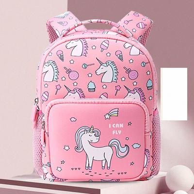 China Waterproof Unicon Animal Design Quite Girl Boys Backpack Toddler Kids Neoprene School Bags Kindergarten Cartoon Bag for sale