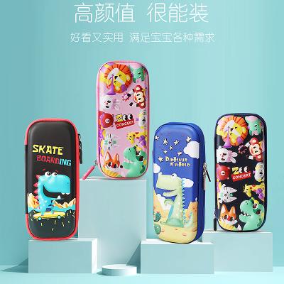 China Manufacturer Factory Design 3d Cartoon Waterproof Children Cute School Eva Pencil Case for sale