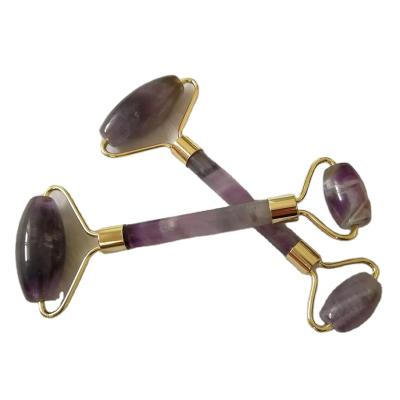 China China Face Massage Crystal Roller Jade Crystal Roller Anti-AgingGemstone Wholesale Amethyst Quartz Massage Neck Face Massager for sale