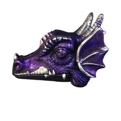 China Exquisite Resin Dragon Head Base For Decoration Ornaments New Design Dragon Skull Crystal Ball Stand China Hand-Cut Resin Base for sale