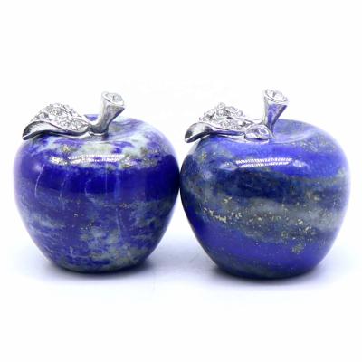 China China Wholesale Price Hand Carved Natural Stone Quartz Crystal Apple For Christmas Decoration Amethyst for sale