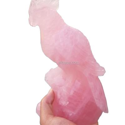 China Beautiful Quartz Crystal Bird Figurines Gemstone Carving from China for Lover Gifts for sale