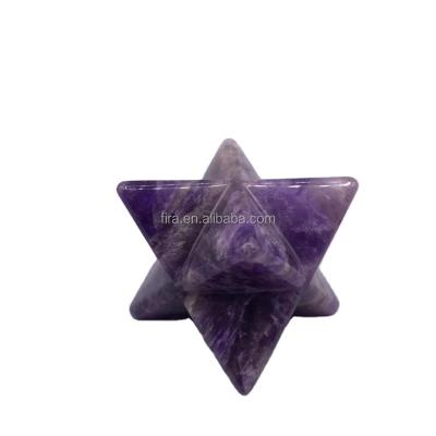 China China Natural Quartz 8 Point Star Gemstone Carving Merkaba Crystal Star As Pendant For Friend Gifts for sale