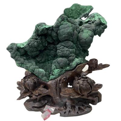 China Natural Raw Green Malachite Rough Group Malachite Crystal Azurite Mineral Specimens For Sale From China for sale