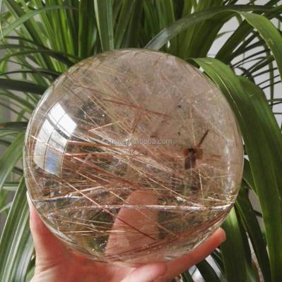 China Hot China! Rutilated Quartz Crystal Sphere Ball Amazing Natural Rutilated Gold Quartz Crystal Sphere For Sale for sale