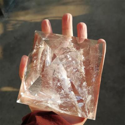 China Large Natural Clear China Quartz Crystal Stone Pyramids Crystal Singing Pyramids For Meditation for sale