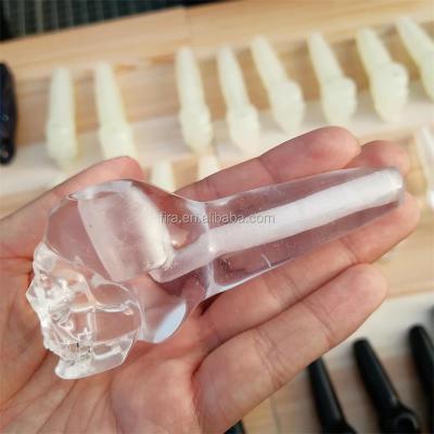 China China Quartz Smoking Weed Pipe Wholesale Natural Crystal Smoking Pipes Skull Glass Long For Tobacco for sale