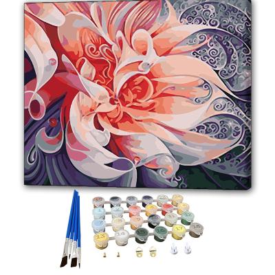 China New Classical/Postmodern Painting By Numbers Flowers DIY Oil Painting By Numbers On Canvas Plant Number Paint Decor For Adult for sale