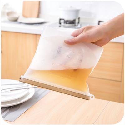 China Hot Selling Reusable Silicone Container Tool Freshness Refrigeration Refrigeration Storage Bag Food Grade Preservation Cool-Storage Bags for sale