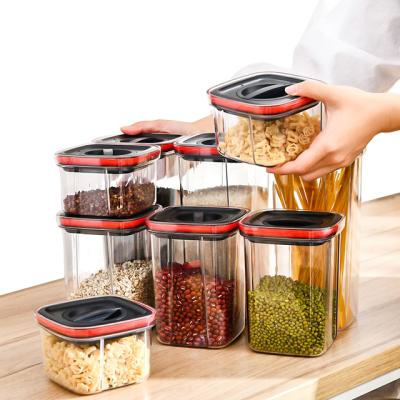 China Freshness Preservation Amazon Hot Sale High Transmittance Food Storage Container Set Airtight Plastic Food Storage Container Set With Lid for sale