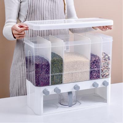 China Multifunctional Clear Plastic Storage Boxes Freshness Keeping Kitchen Grain Food Storage Container Organizer and Bins for sale