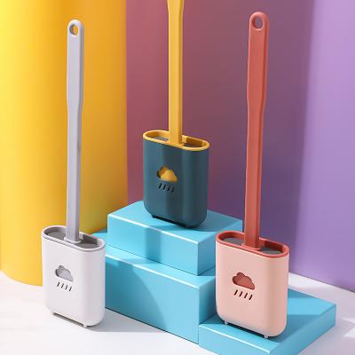 China 2021 Sustainable New Deep-clean Rack Set Silicone Cleaning Creative Toilet Sweep No Dead End Bathroom Wall Mounted Housework for sale