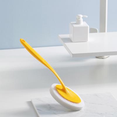 China Sustainable Universal Kitchen Long Clean Handle Made From PP Part Cleaning Soft Sponge Brush Can Be Use Bathroom for sale