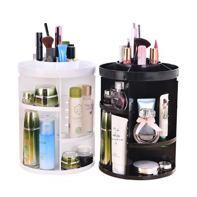 China Multi-Functional 360 Rotating Bins Makeup Case Storage Organizer Boxes Viable Storage Boxes With Drawers Cosmetics Holder for sale