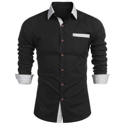 China Sustainable Men's Shirts Long Sleeve European Autumn Winter Men's Cotton Shirts And American Men's Shirts Full Sleeve for sale