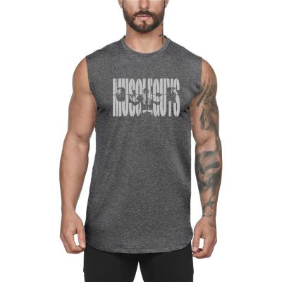 China Tank Tops Fit Tank Tops Summer Gym Sports Men Fitness Tank Tops Sleeveless Cotton Breathable Slim Fit Tank Tops for sale