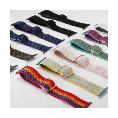 China European and American fabric new product wave stripe nylon strap suitable for Apple leisure sports strap for sale