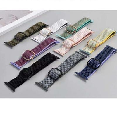 China Hot-selling New Amazon Torque Fabric Nylon Strap Suitable For Apple Wave Stripe Strap for sale