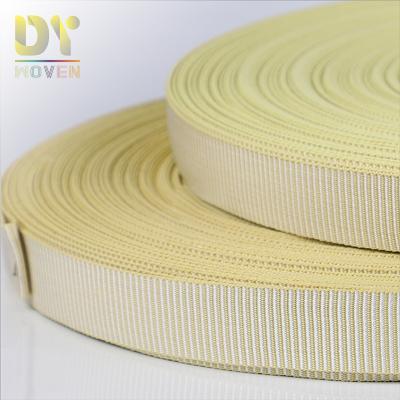 China High Tenacity Woven Belt Custom Aramid 25Mm Webbing Kevlars Tape Outdoor Seat Belt Military Flame Retardant Webbing for sale