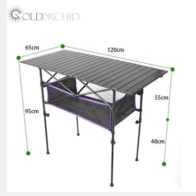 China New Arrival Aluminum Alloy Folding Table-Panel Steel Pole Free Lift Outdoor Folding Table With Storage Bag for sale