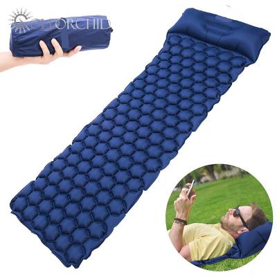 China New Arrival Breathable TPU Material Durable Waterproof Air Cushion Pad Inflatable Outdoor Sleeping Bag With Pilliow for sale