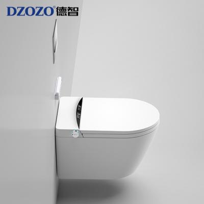 China Automatic Operation Manufacturer Sanitario Commode Ceramic Wall Mounted One Piece Auto Cistern Concealed Wall Hung Smart Toilet for sale