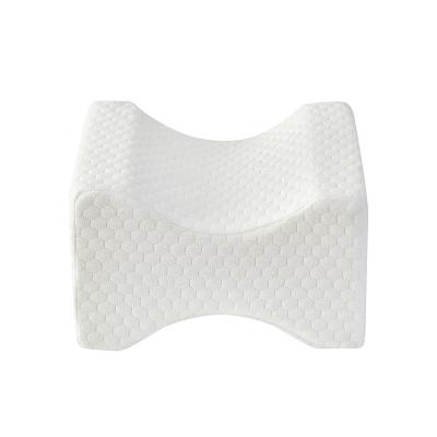 China Anti Static Memory Foam Bed Comfy Knee Pillow White Adjust For Side Sleepers for sale