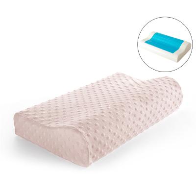 China Anti Wrinkle Cutout Wave Shape Anti-Static Adult Memory Foam Deep Sleep Cooling Pillow With Nice Mesh Cover for sale