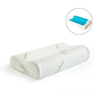 China 2021 Ergonomic Best Fiber Anti-static Queen Size Wave Shape Gel Memory Foam Ergonomic Airy Bamboo Pillow for sale